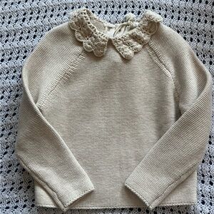2T next Sweater with Crocheted Collar
